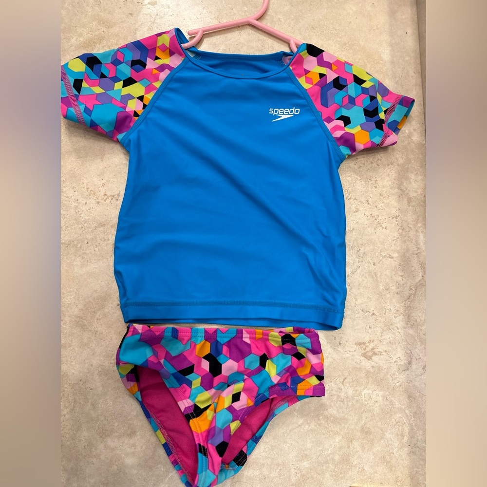 Speedo toddler 2T swim rashguard upf 50